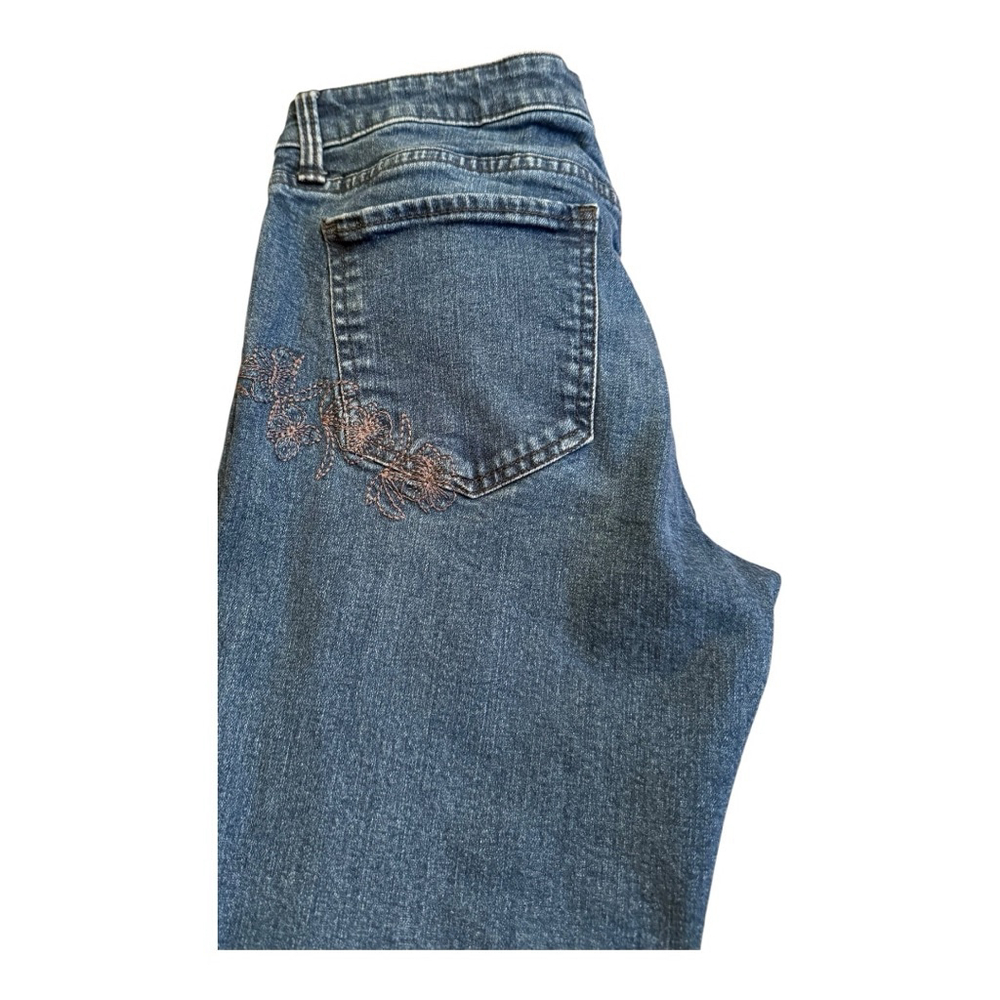 Women's Lucky Brand Sweet Straight Jeans Size 6/28 Blue Denim Floral Embroidery - Picture 10 of 13